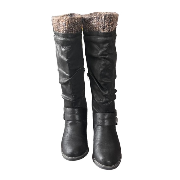 B52 by Bullboxer Frankie Slouchy Boots, Black, Size 7W - Picture 1 of 9